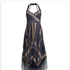 BCBGMaxAzria size 2. Blue and gold Long dress